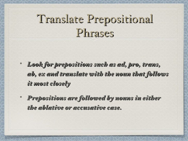 How to translate a basic latin sentence (1)