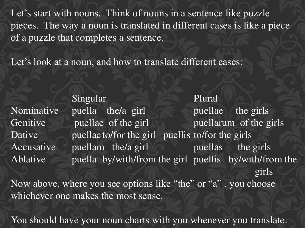 How To Translate Latin
