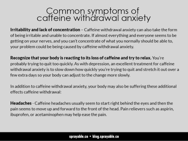 Caffeine Withdrawal Symptoms Length