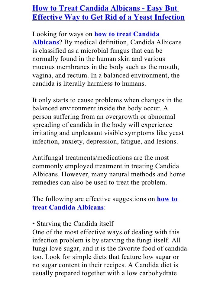How to treat candida albicans easy but effective way to
