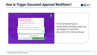 How to trigger document approval workflows with ‘Send for internal approval’ feature? Slide 9