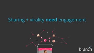 Sharing + virality need engagement
 