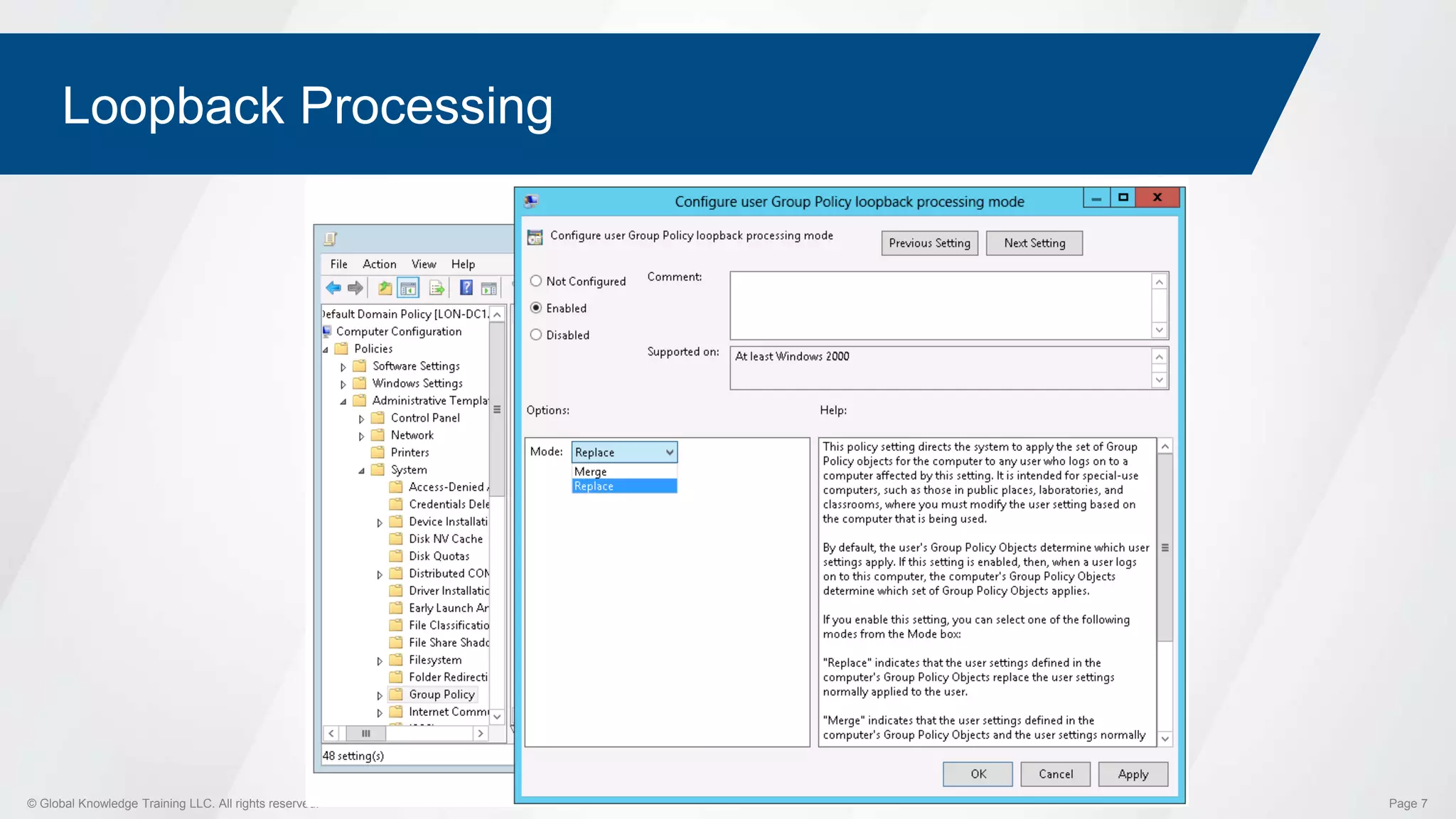 © Global Knowledge Training LLC. All rights reserved. Page 7
Loopback Processing
 