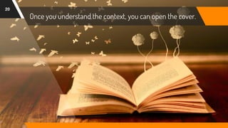 Once you understand the context, you can open the cover.
20
 