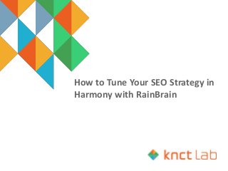 How to Tune Your SEO Strategy in
Harmony with RainBrain
 