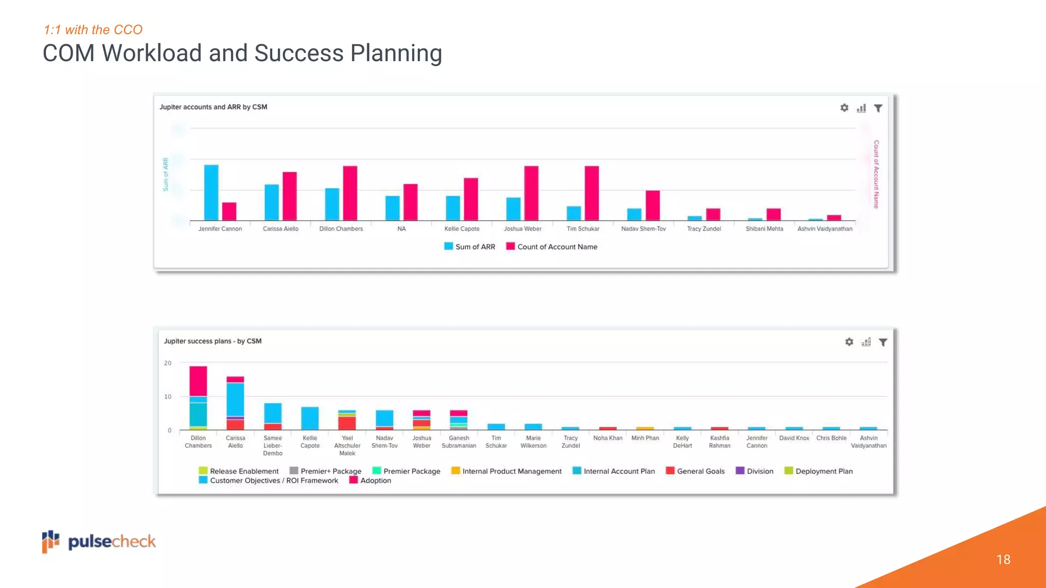18
COM Workload and Success Planning
1:1 with the CCO
 