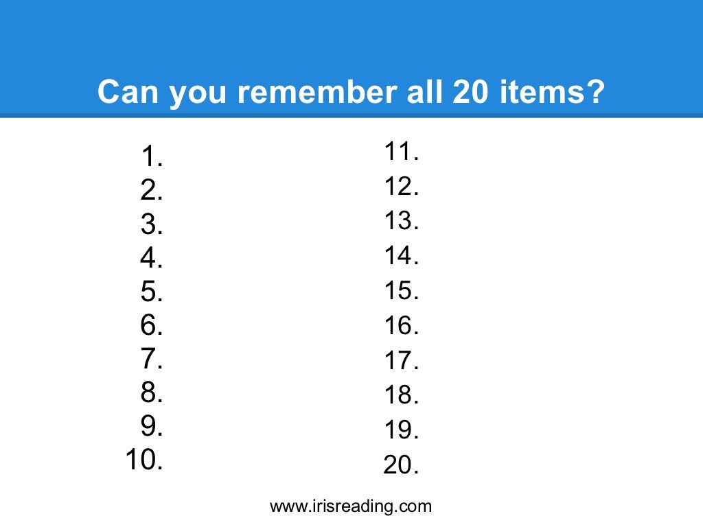 Memory Improvement Course How to Turn Numbers into Images to Remember