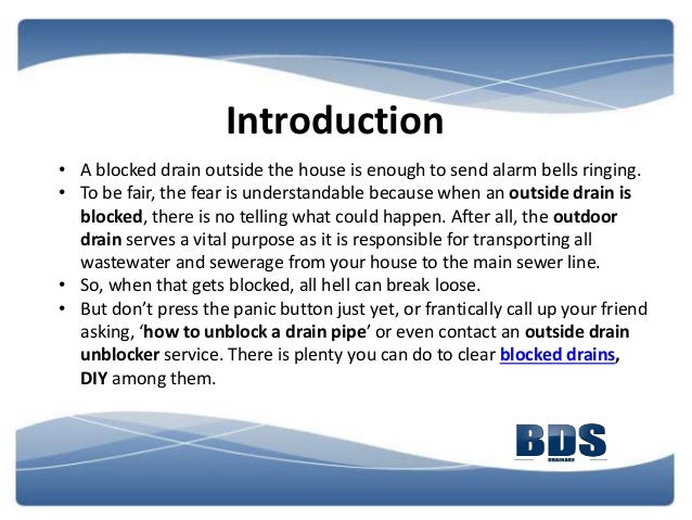 how do you use caustic soda to unblock outside drains