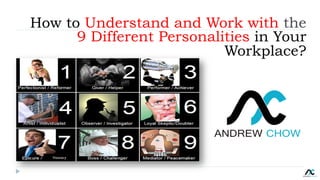 Visionary
How to Understand and Work with the
9 Different Personalities in Your
Workplace?
 