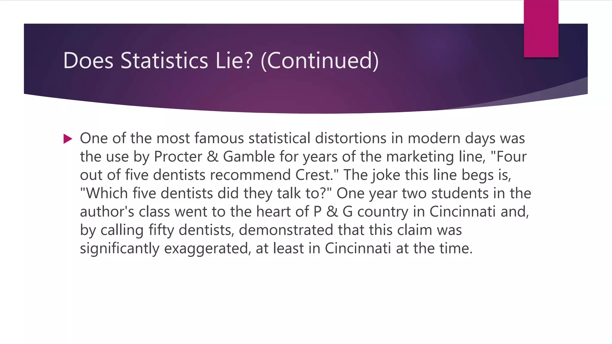 How to understand basic statistics ppt