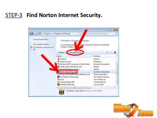 remove norton internet security