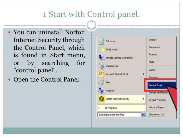 uninstalling norton internet security