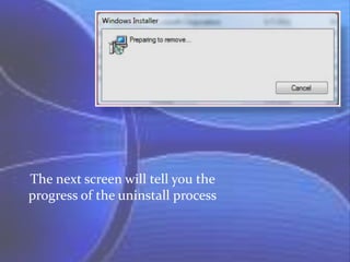 How to uninstall software