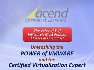 Unleashing the POWER of VMWARE and the Certified Virtualization Expert 