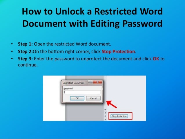 How to unlock a word document for editing - lightgost