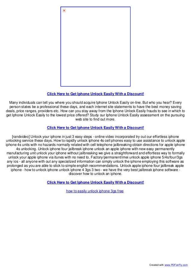 How To Unlock Iphone 3 Gs Freeware