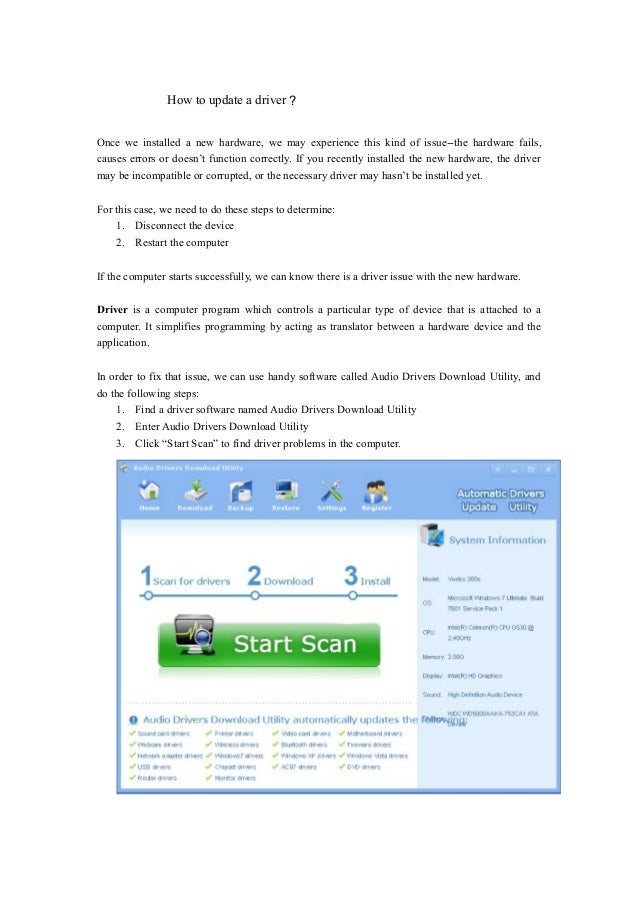 How to update a driver