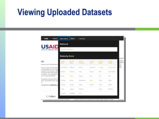 Viewing Uploaded Datasets 