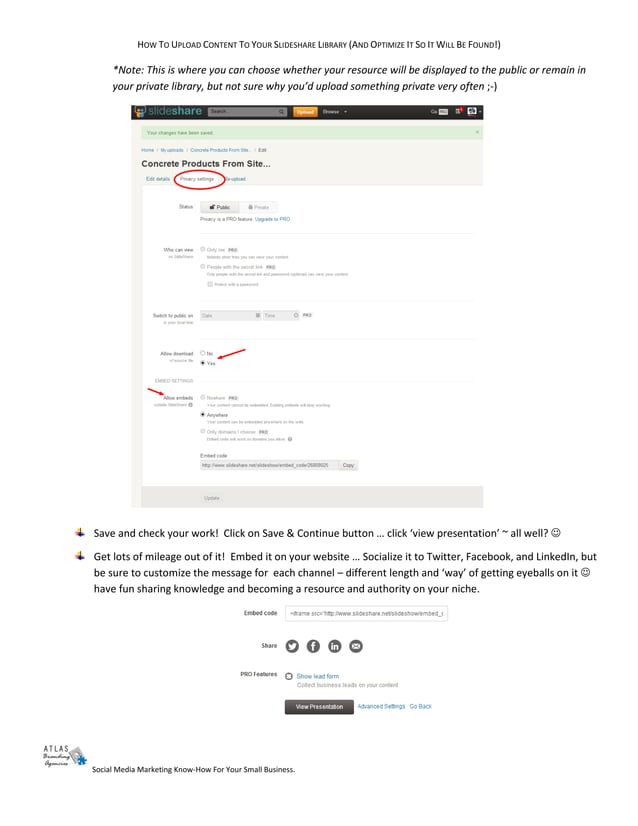 How to Upload Content to Slideshare | PDF
