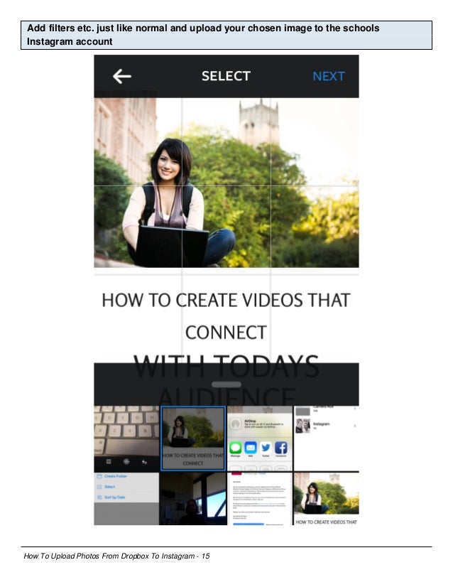 how to upload photos to instagram from browser