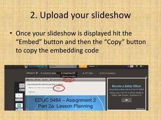 How to upload your powerpoint slides to slideshare