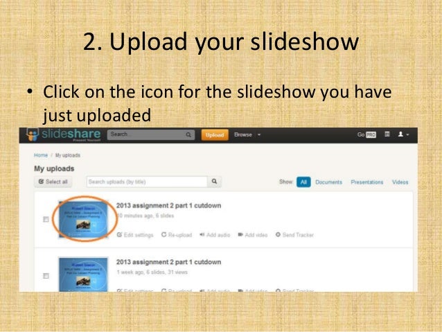 upload powerpoint presentation to slideshare