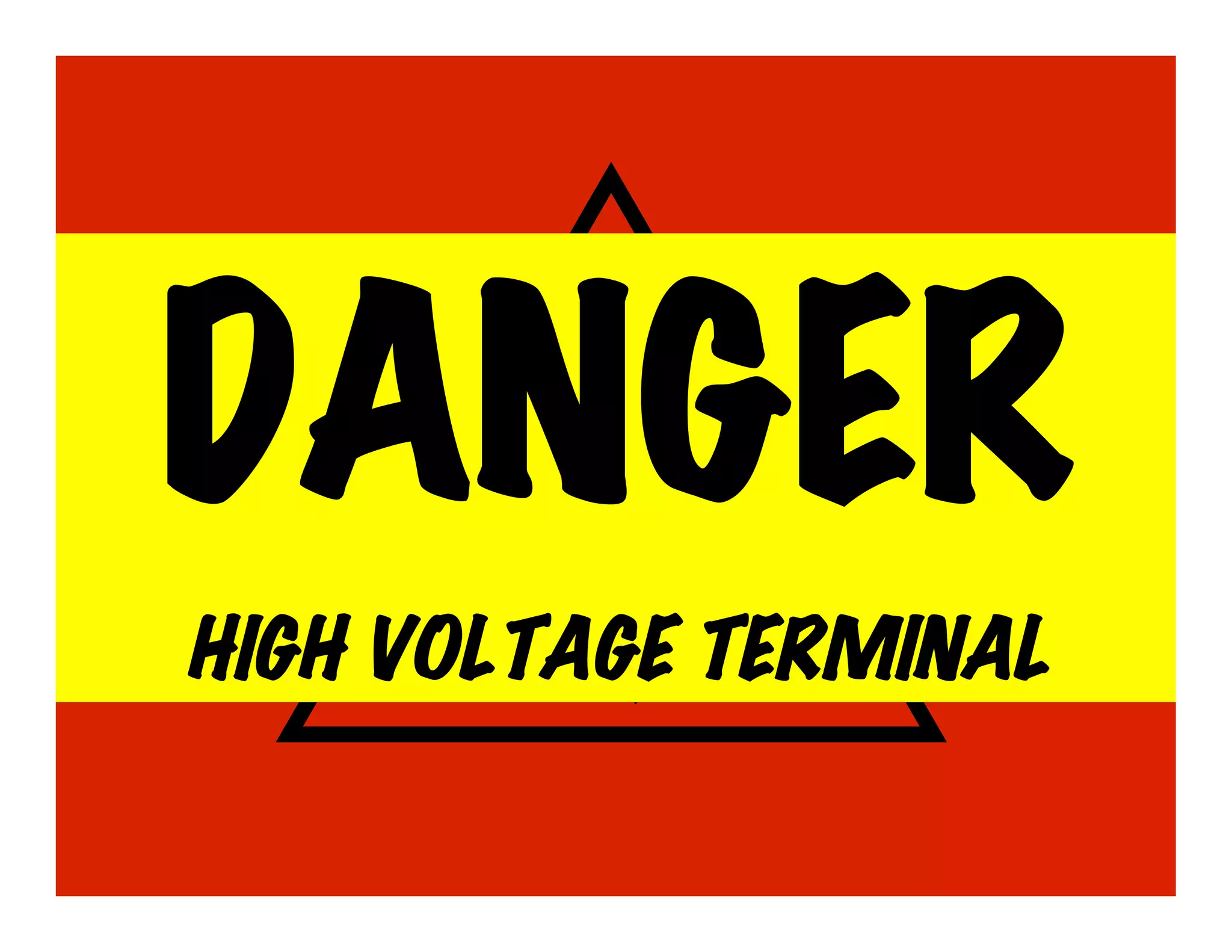 DANGER
HIGH VOLTAGE TERMINAL
 