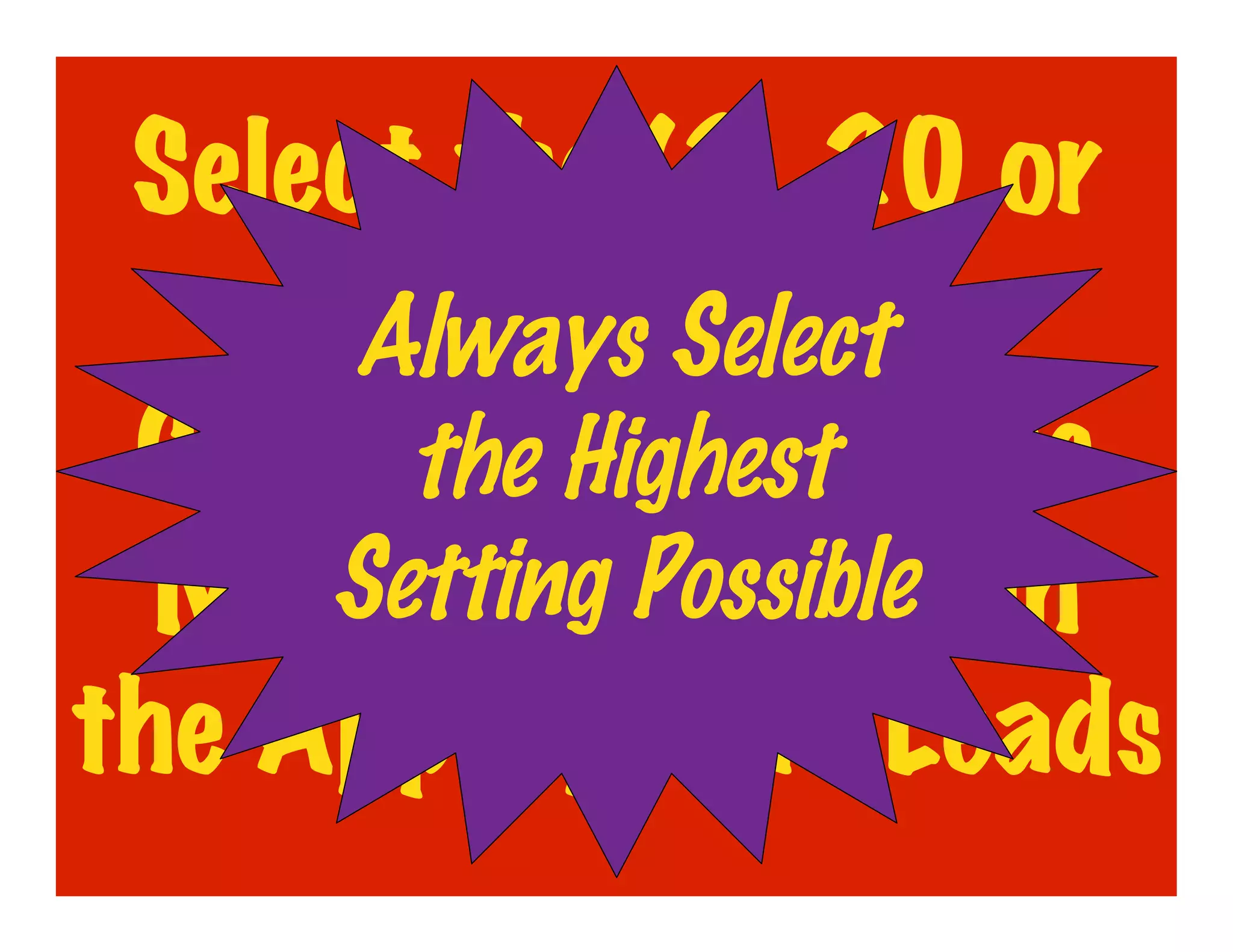 Select the (2, 20 or
     200…) Select
      Always After
 Conferring With the
       the Highest
  Manual and Plug in
     Setting Possible
the Appropriate Leads
 