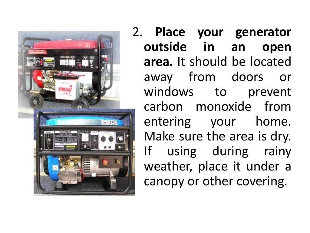 How to Use a Generator