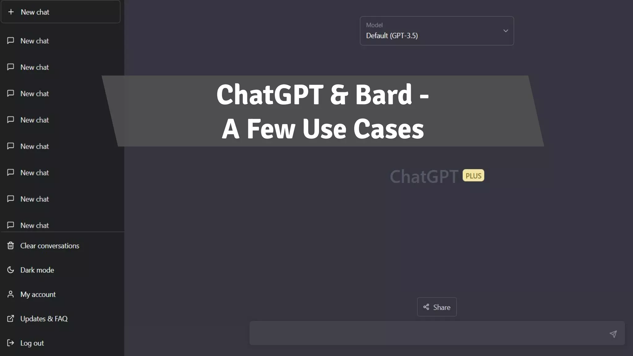 ChatGPT & Bard -
A Few Use Cases
 