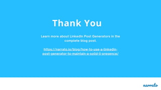 How to Use a LinkedIn Post Generator to Maintain a Solid LI Presence.pdf