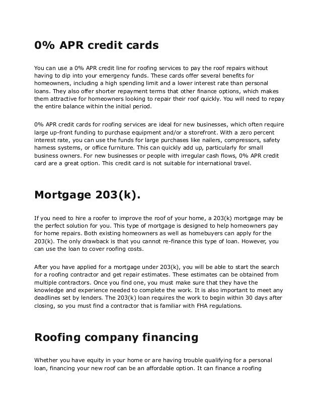 How to Use a Loan for Your Roofing Services?