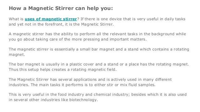 How To Use A Magnetic Stirrer
