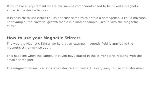 How To Use A Magnetic Stirrer