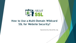 How to Use a Multi-Domain Wildcard
SSL for Website Security?
Explained by AboutSSL.org
 