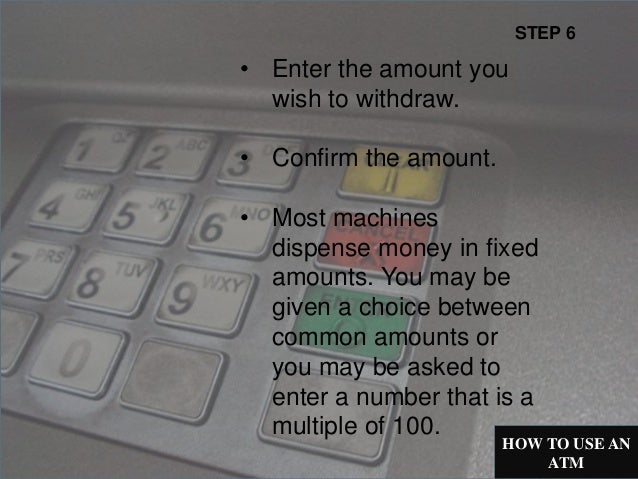 how to use an atm