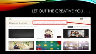 LET OUT THE CREATIVE YOU . . .
 