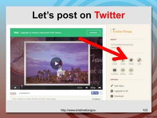Let’s post on Twitter
http://www.kristinetiongco-
rimpa.com/blog/
103
 