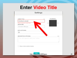 Enter Video Title
http://www.kristinetiongco-
rimpa.com/blog/
26
 