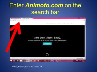 How to Use Animoto | PDF