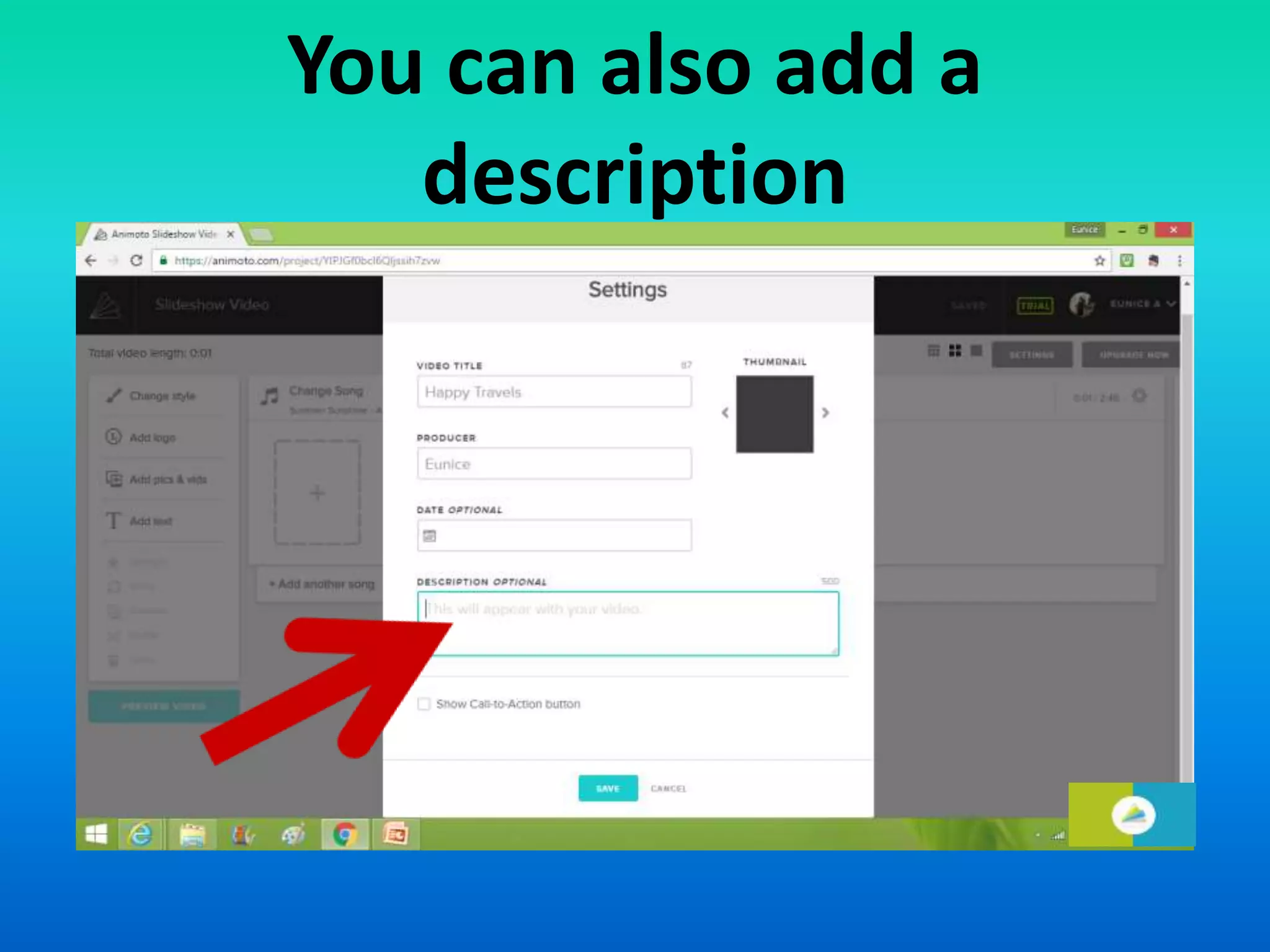 You can also add a
description
 