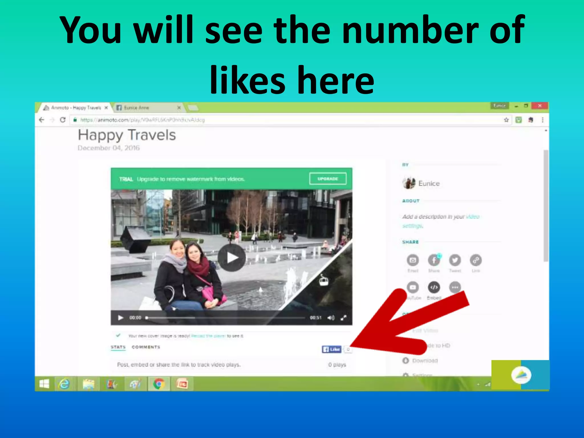 You will see the number of
likes here
 