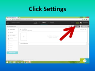 Click Settings
 