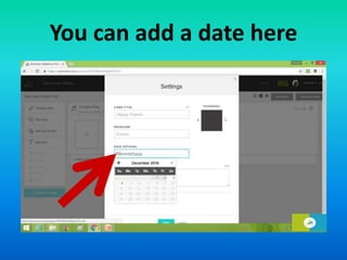 You can add a date here
 