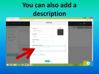 You can also add a
description
 