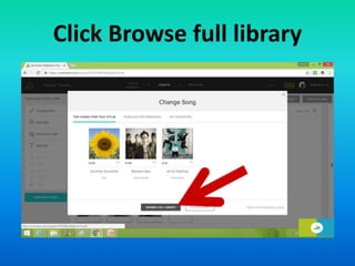 Click Browse full library
 