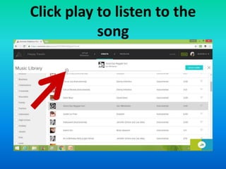 Click play to listen to the
song
 