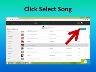 Click Select Song
 