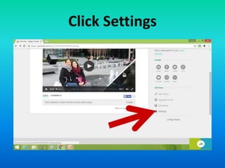 Click Settings
 