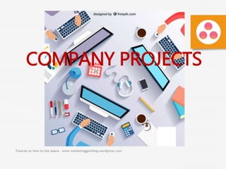 Tutorial on How to Use Asana - www.marketinggemblog.wordpress.com
COMPANY PROJECTS
 